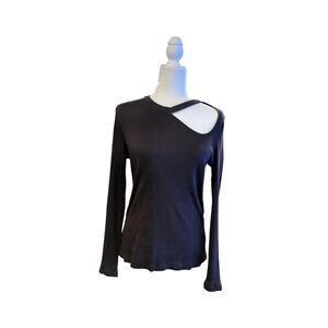 JUST FEMALE Rancho Long Sleeve Tee in Taupe Size XL